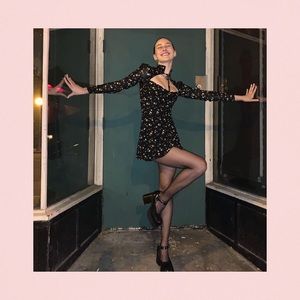 *SOLD* Reformation Vivianne Dress in Black NWOT